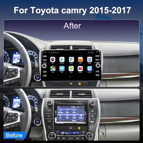 Fuosuc 4G LTE QLED Radio for Toyota Camry 2015 2016 2017 Upgrade,8-Core CPU Touch Screen Stereo,Wireless CarPlay & Android Auto,Support OEM SWC and Camera - Image 2
