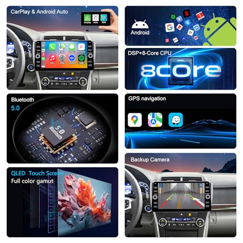 Fuosuc 4G LTE QLED Radio for Toyota Camry 2015 2016 2017 Upgrade,8-Core CPU Touch Screen Stereo,Wireless CarPlay & Android Auto,Support OEM SWC and Camera - Image 4