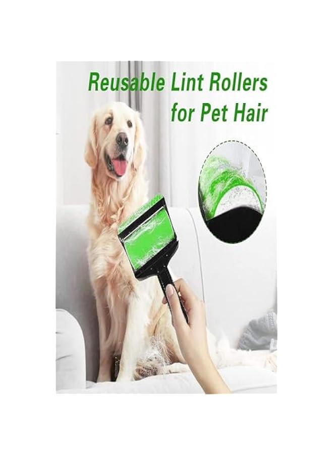 RYNX 2 Stick It Roller  Stick It Roller Pet Hair Remover Reusable Washable Sticky Lint Roller for Pet Hairs Clothes Carseats Green) - Image 4