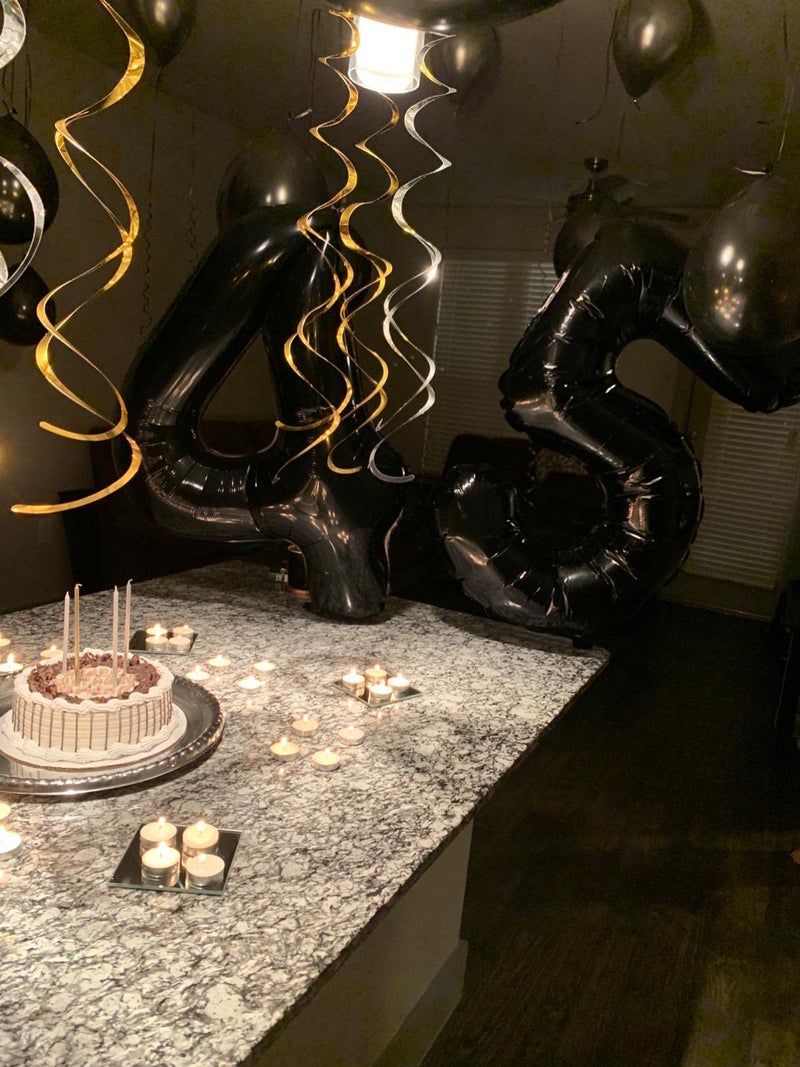 Mluchee 40 Inch Large Numbers Balloon, 4 Black Ballon for 4th 14 40 44 Birthday Party, Balloon 4 Number for Graduations Wedding Supplies - Image 4