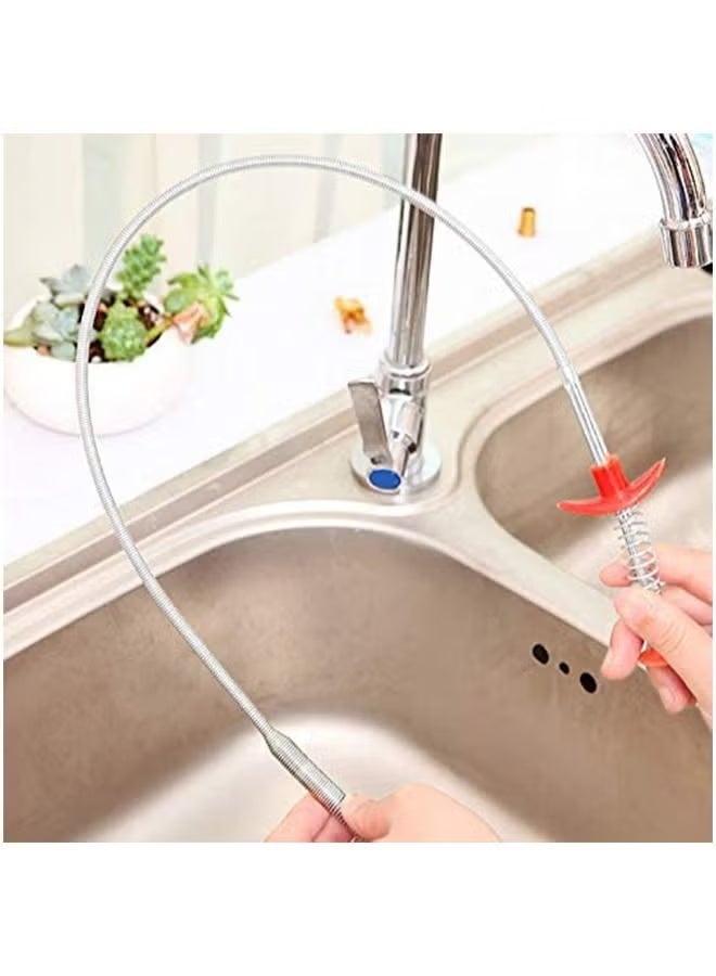 Drain Cleaning Tube- Corrosion Resistant Flexible Sewer Drain Snake Auger Sink Clog Remover, Hair Removal Cleaning claw grabber for Bathroom, Kitchen, Shower, Bathtub, Toilet - Image 2