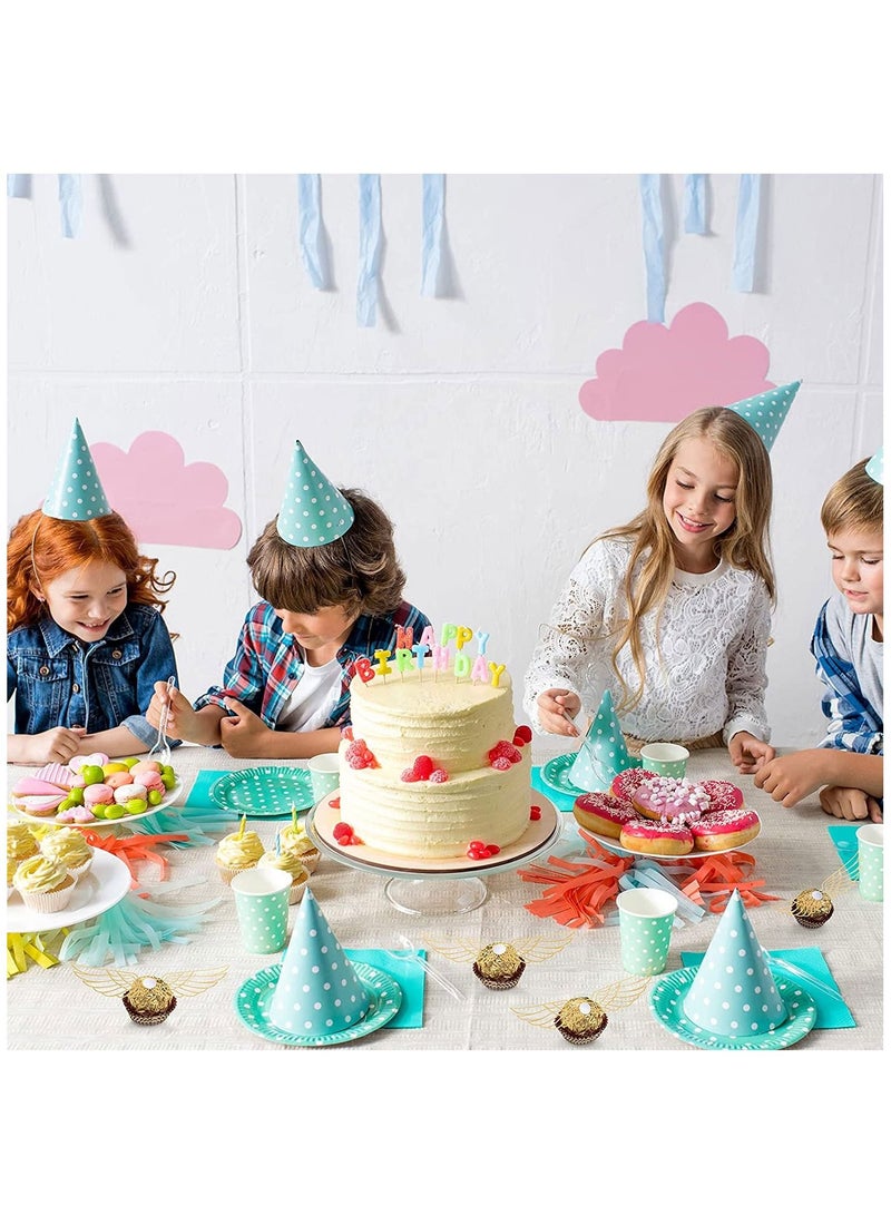 Chocolate Topper Wizard Party Hollowed Supplies Sugar Cake Decoration Handmade Soap Boxes Present Packaging Decor for Themed Birthday Baby Shower Wedding (100pcs)