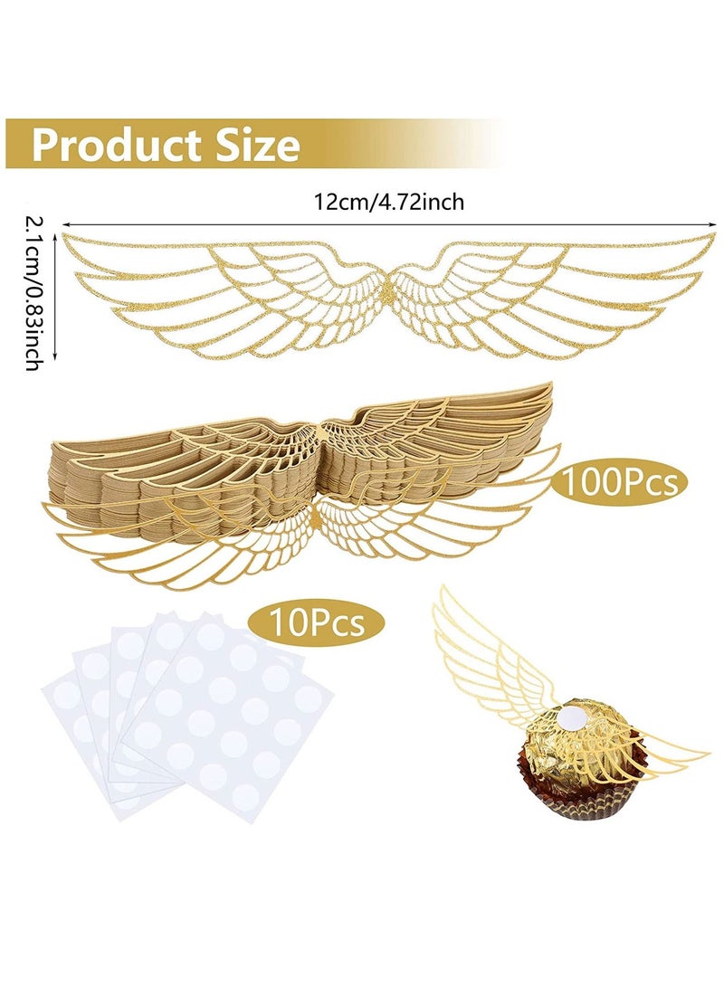Chocolate Topper Wizard Party Hollowed Supplies Sugar Cake Decoration Handmade Soap Boxes Present Packaging Decor for Themed Birthday Baby Shower Wedding (100pcs)