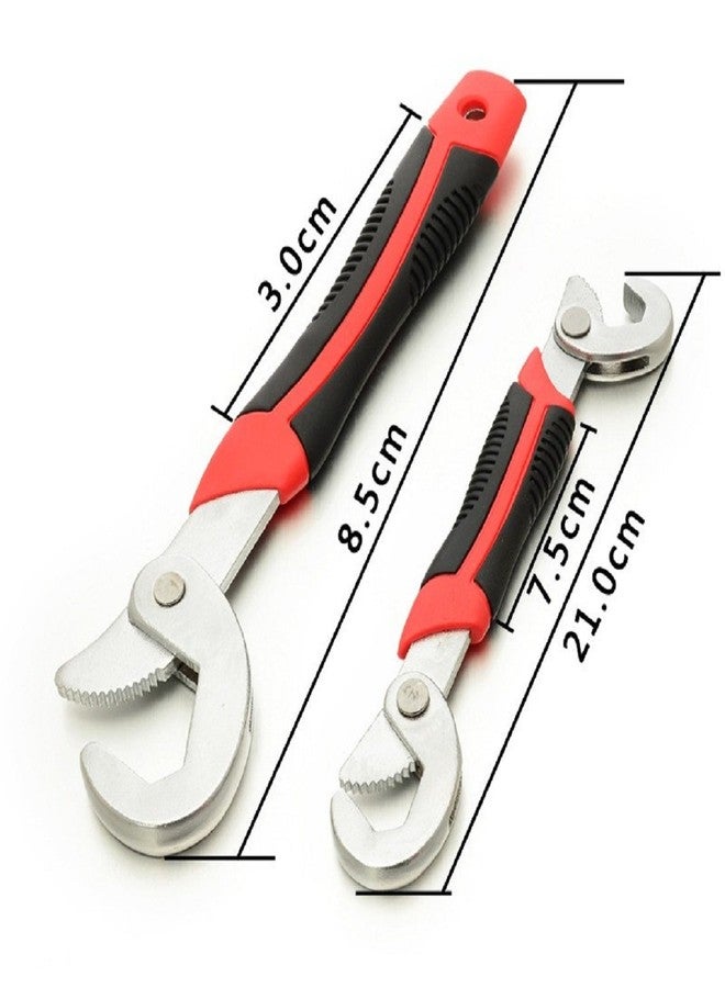 Param Stainless Steel Socket Adjustable Wrench Open End Snap N Grip Tool Spanner -2 Pieces - Image 2