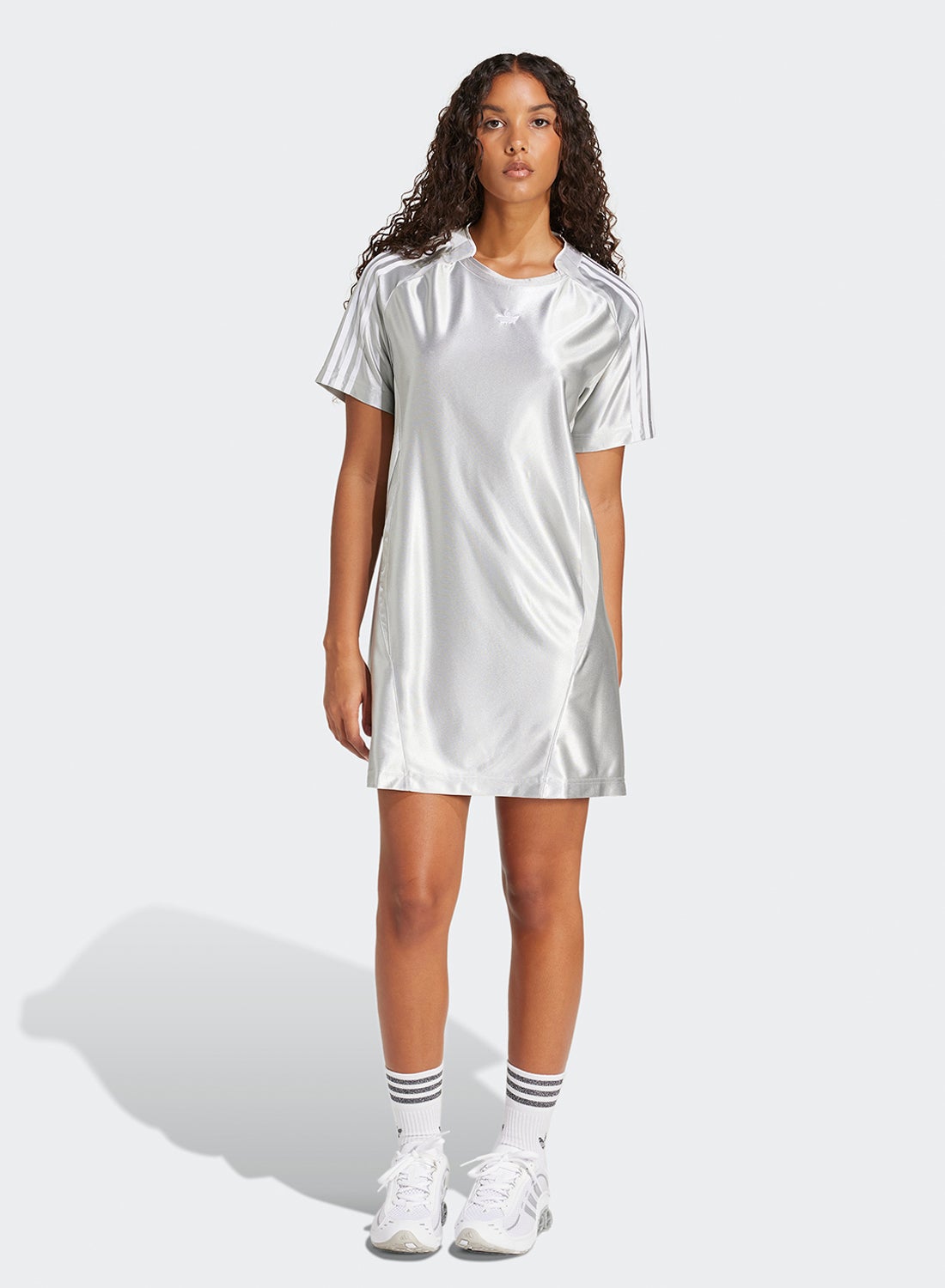 adidas t shirt dress white