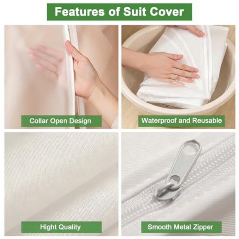 Clothes Cover 20 Pack Hanging Garment Bags, Dustproof Dress Bag with Zipper - Image 5