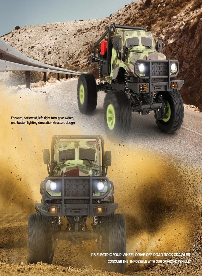 GoolRC Remote Control Car, WLtoys 184021 RC Cars, 1/18 Scale 2.4GHz RC Crawler, 4WD All Terrain Off Road Monster Truck, Two-Speed Shift RC Rock Crawler with LED Searchlight for Teens and Adults - Image 2