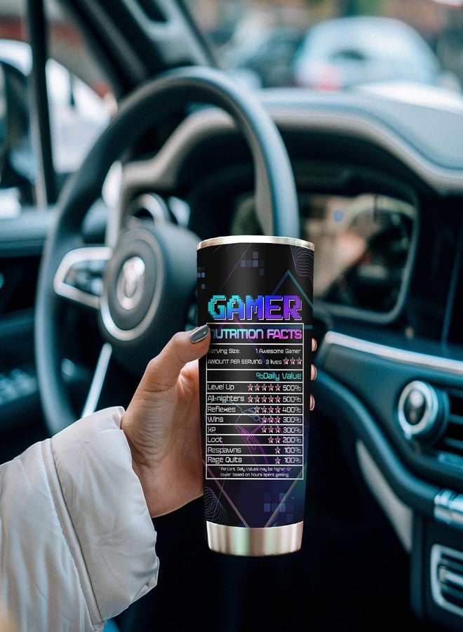 2IMT Gaming Tumbler for Teen Boys Girls Gamer - Funny Video Game Mug Birthday Gift Gamer Gifts - Gaming Mugs Christmas Ideas for Men Game Boy Fans Teen Girl Gifts - Stainless Steel Tumbler 20Oz with Lid - Image 4