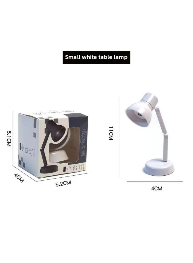 Creative Mini LED Small Table Lamp Foldable Student House Lamp Warm Color Eye Protection Reading Table Lamp With Clip-Color:Sealed Box (21g)✴White.  - Image 1