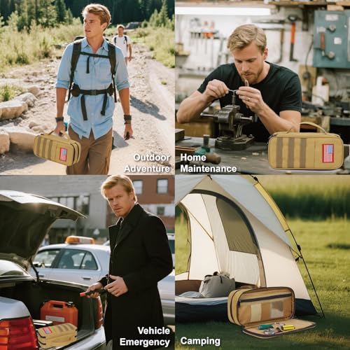 ATRIPACK Tactical Tool Bag for Men,Wide Mouth Tool Pouch with Water-Resistant, Multi-purpose Range Bags with Zipper Handle,Heavy Duty Small Tool box organizer for Repairman, Carpenters, Handyman - Image 2