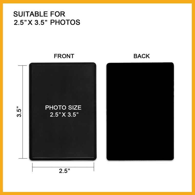 KikoSkool Magnetic Photo Pocket Refrigerator 20 Pack, Hold Black 2.5X3.5 Photos, Magnetic Photo Frame for Fridge, Locker, Office Cabinet. - Image 2