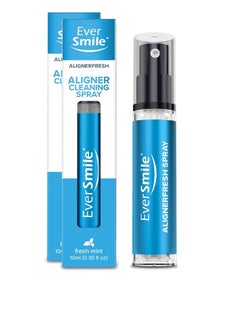 EverSmile EverSmile AlignerFresh Original Clean Spray. Retainer & Invisalign Cleaner Spray - On The Go Aligner Cleaning & Teeth Whitening. Kills Bacteria & Freshens Bad Breath. Mint Flavored (2pk)  - Image 1