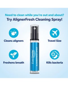EverSmile EverSmile AlignerFresh Original Clean Spray. Retainer & Invisalign Cleaner Spray - On The Go Aligner Cleaning & Teeth Whitening. Kills Bacteria & Freshens Bad Breath. Mint Flavored (2pk)  - Image 2