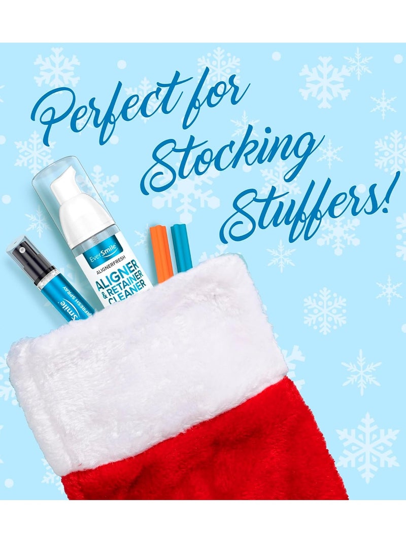 EverSmile EverSmile AlignerFresh Original Clean Spray. Retainer & Invisalign Cleaner Spray - On The Go Aligner Cleaning & Teeth Whitening. Kills Bacteria & Freshens Bad Breath. Mint Flavored (2pk)  - Image 3