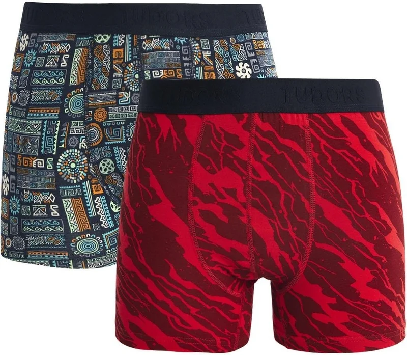 تودورس Men's 2-Piece Cotton Lycra Flexible Fabric Boxer