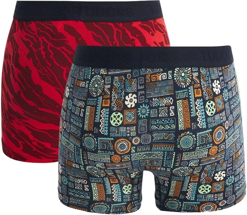 تودورس Men's 2-Piece Cotton Lycra Flexible Fabric Boxer