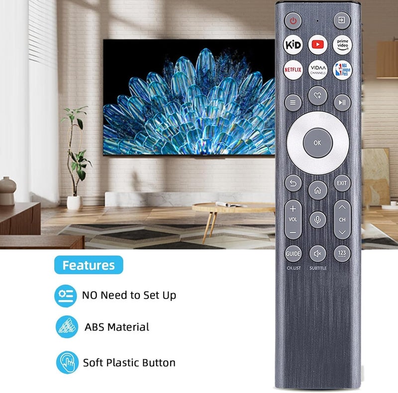 LOMCA Replacement for Hisense TV Remote ERF6A80 ERF6F80H for Hisense Class A7 U8 Series 4K Smart TV 55U7N 65U7N 75U7N 65U8N 75U8N 85U8N Without Backlit/Voice - Image 2