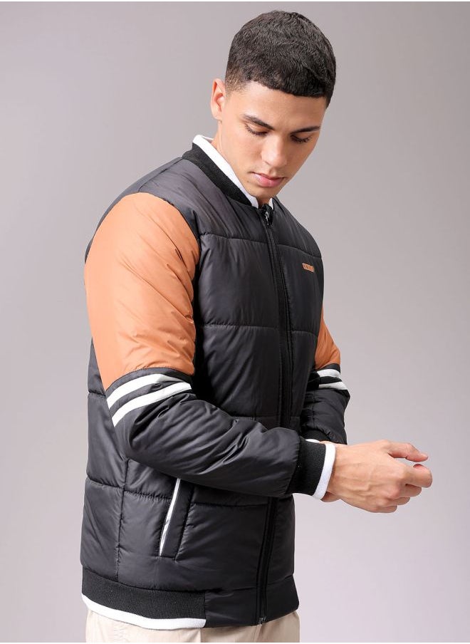 The Indian Garage Co Men Slim Fit Mix & Match Puffer Jackets  - Image 4