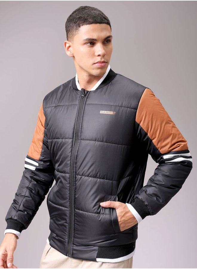 The Indian Garage Co Men Slim Fit Mix & Match Puffer Jackets  - Image 3