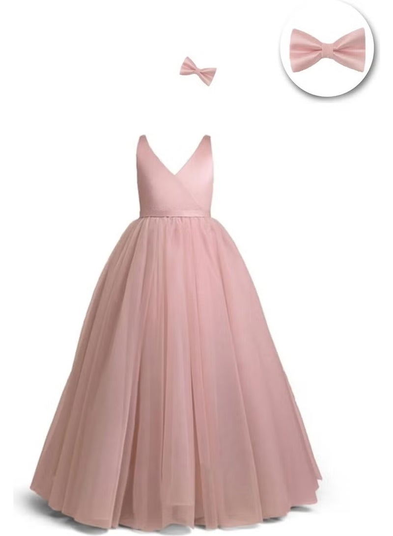 Masho Trend Pink Tulle Ballgown Dress - Image 1
