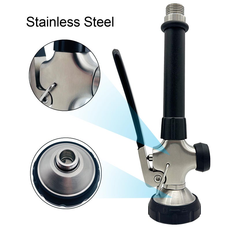 Achelous Pre Rinse Spray Commercial Sink Faucet Sprayer Dual Function,Spray Valve For Use In Commercial Kitchen Faucet,Stainless Steel Nickel Brushed Finishedï¼ˆBlackï¼‰ - Image 5