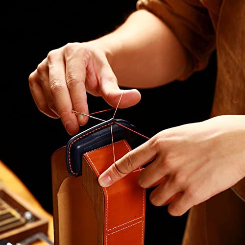 EASYANT for Ford Key Fob Cover, Leather Car Key Fob Case for Ford F-150 Mustang Smart Key Keyless Entry 5 Buttons Red - Image 5