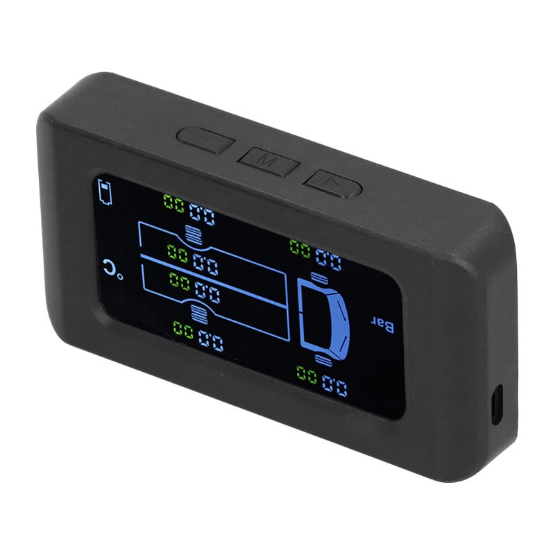 Tire Pressure Monitor 0‑8.5Bar: 6 Sensors, 23Ft Receiving Distance - Real-Time Alarm, Solar/USB Charging for Truck Drivers & Commercial Vehicle Operators - Image 5