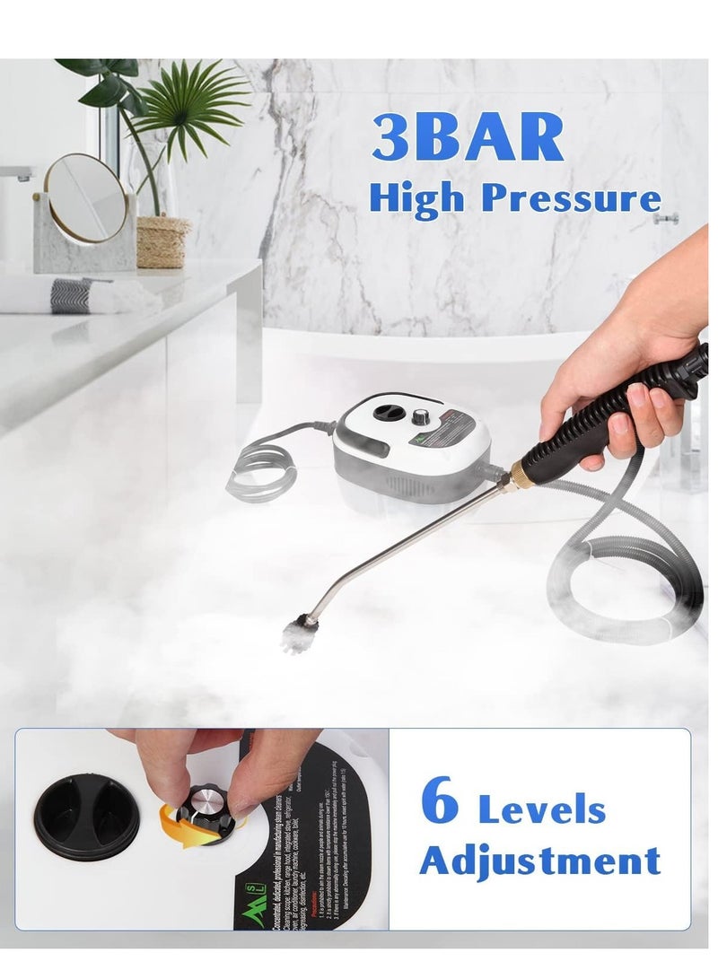 Excefore Handheld Steam Cleaner, 2500W Car Steam Cleaner with 3 Brush Heads, Towel, Sponge Steam Cleaners for Home Use, High Temperature Fast Heating Steamer - Image 3