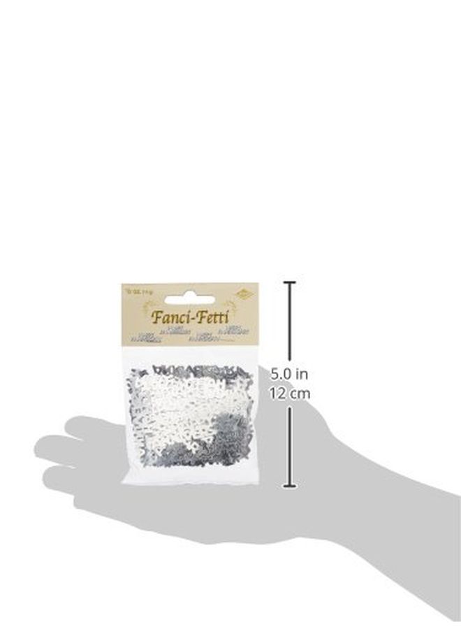 Beistle Happy Anniversary Fancifetti (Silver) Party Accessory (1 Count) (.5 Oz/Pkg) - Image 3