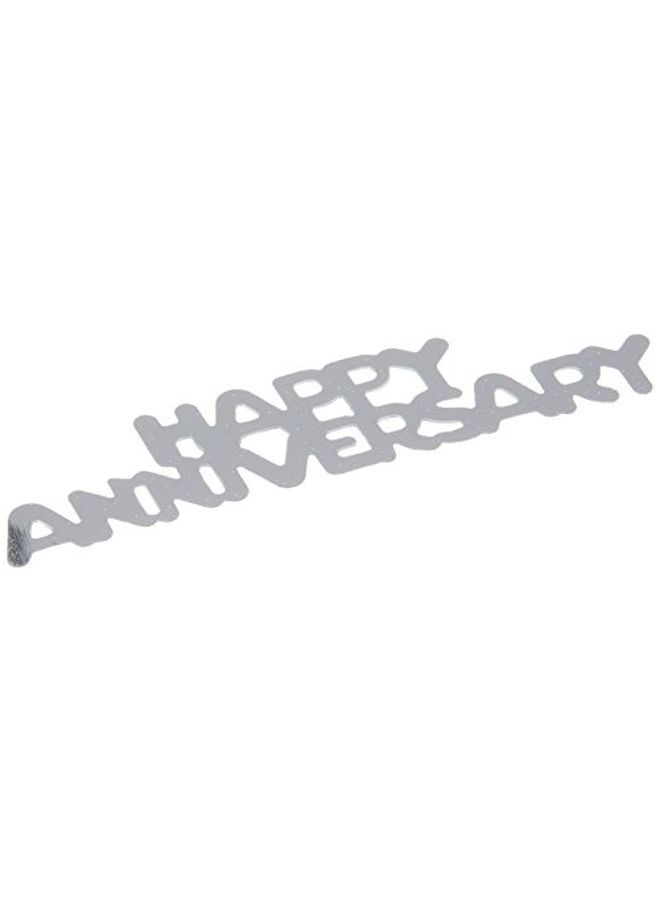 Beistle Happy Anniversary Fancifetti (Silver) Party Accessory (1 Count) (.5 Oz/Pkg) - Image 2