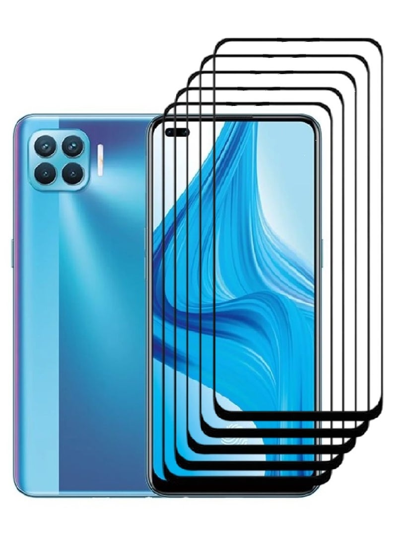 AINA 5 Pieces Tempered Glass Screen Protector 5D Designed For Oppo F17 Pro Full Glue Edge to Edge Full Screen Coverage And Bubble Free - Image 1