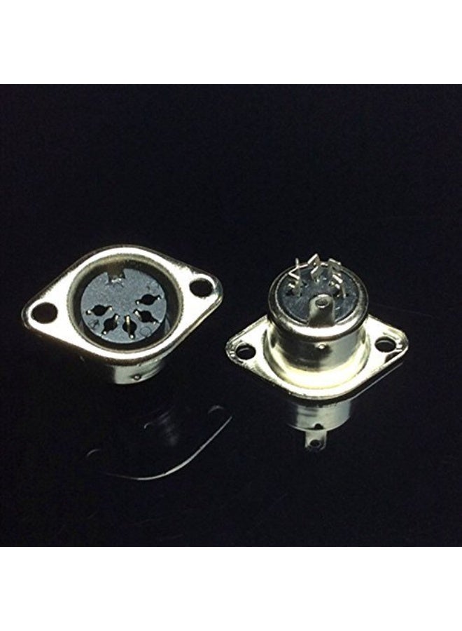 CESS DIN Female 5-Pin Jack Socket Connector Panel Mount Soldering - 5 Pin MIDI DIN Socket (LW) (jcx) (4 Pack) - Image 3