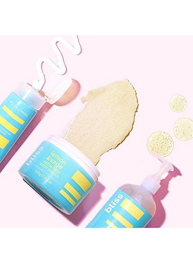 BLISS Satinskin Body Polish Lemon And Sage Body Scrub With Shea Butter And Coconut Oil 8.5 Oz Smoothing And Balancing Skincare All Skin Types Vegan & Crueltyfree - Image 4