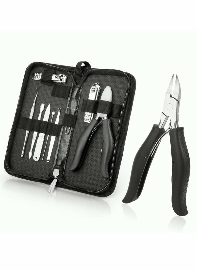 Generic - Toenail Clippers for Thick and Ingrown Nails, Black Nail Clipper Kit and Professional Podiatrist Toenail Clippers Heavy Duty Nail Scissors - Image 1
