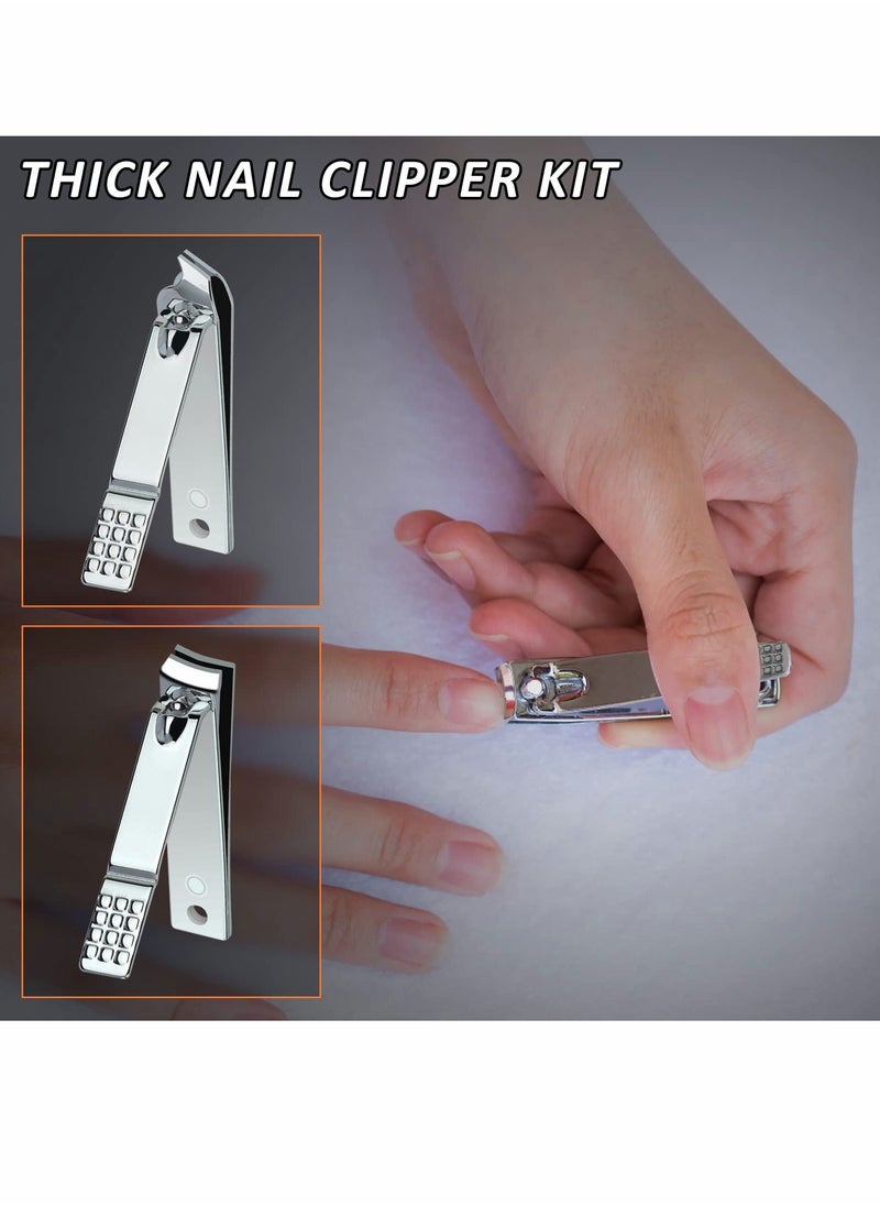 Generic - Toenail Clippers for Thick and Ingrown Nails, Black Nail Clipper Kit and Professional Podiatrist Toenail Clippers Heavy Duty Nail Scissors - Image 1