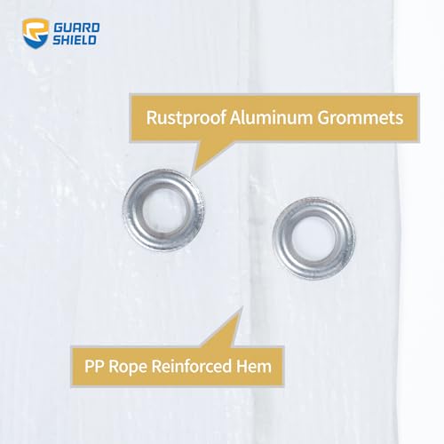 GUARD SHIELD Tarp White 9x12 Feet Multi Purpose Waterproof Poly Tarp Cover 5mil - Image 4