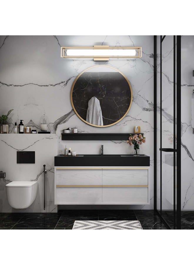 Lucalda 6000K Dimmable Bathroom Vanity Light, 26.2in Champagne Gold Bathroom Light Fixtures, 12W LED Lights Over Mirror, Acrylic Bar Champagne Bronze Vanity Light - Image 4