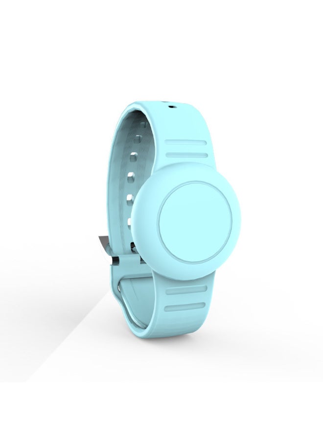 Generic - Suitable For Airtag Protective Case Apple Positioning Anti-loss Device Waterproof Strap Airtag Solid Color Children's Bracelet Wristband-Color:Mint Green+opp-Applicable Models:airtag - Image 1