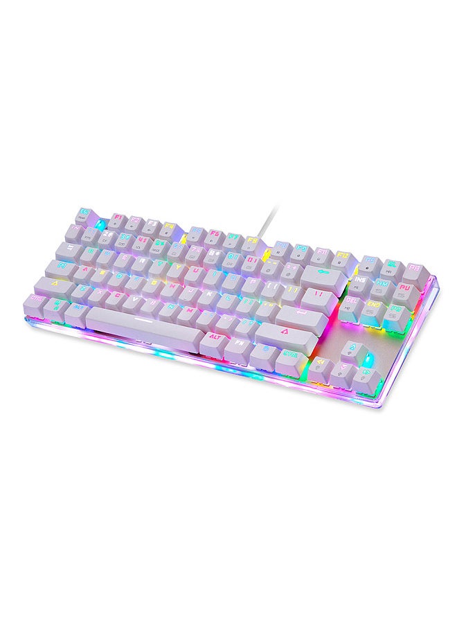 Motospeed - K87S Mechanical Keyboard Gaming Keyboard USB Wired Gaming Keyboard Customized LED RGB Backlit with 87 Keys - Image 1