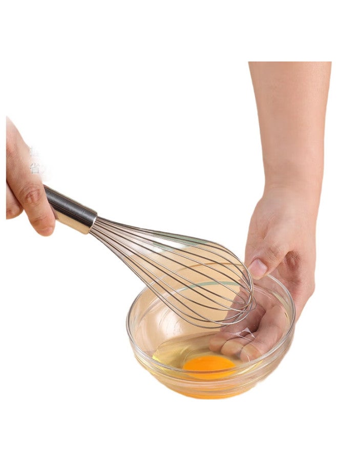 Baijie Silicone Scraper, Oil Brush, Egg Beater, Stainless Steel Strainer, Spatula, Four-In Set, Baking Tools - Image 2