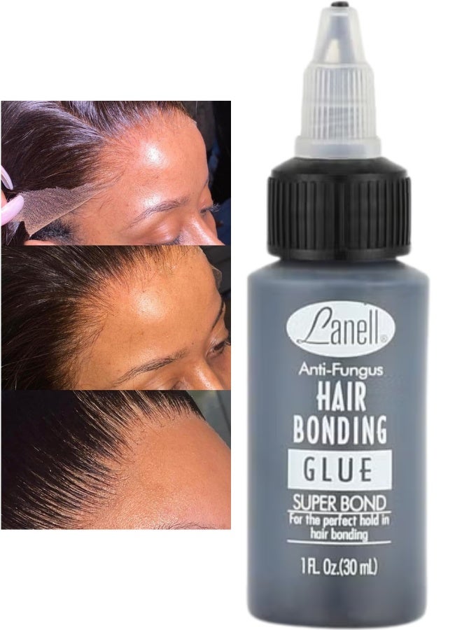 لانيل لاصق شعر لانيل المضاد للفطريات لتثبيت البوندنج والاكستنشن، غراء شعر سوبر بوند شديد التثبيت مقاوم للماء، لصق شعر سريع للويف والباروكة، لاصق آمن غير مُتلف للشعر الطبيعي مع فوهة دقيقة لسهولة الاستخدام، لاصق احترافي لتثبيت وصلات الشعر والبواريك يدوم طويلاً، غراء 30 مل لتثبيت محترف بدون تساقط أو تلف، لاصق للشعر للقصات السريعة، مناسب للاستخدام في المنزل أو الصالون، غراء فائق القوة لمقاومة العرق والرطوبة وحرارة اليوم الكامل، تركيبة عالية التحمل مضادة للفطريات لحماية فروة الرأس وتثبيت مثالي للوصلات - Image 1