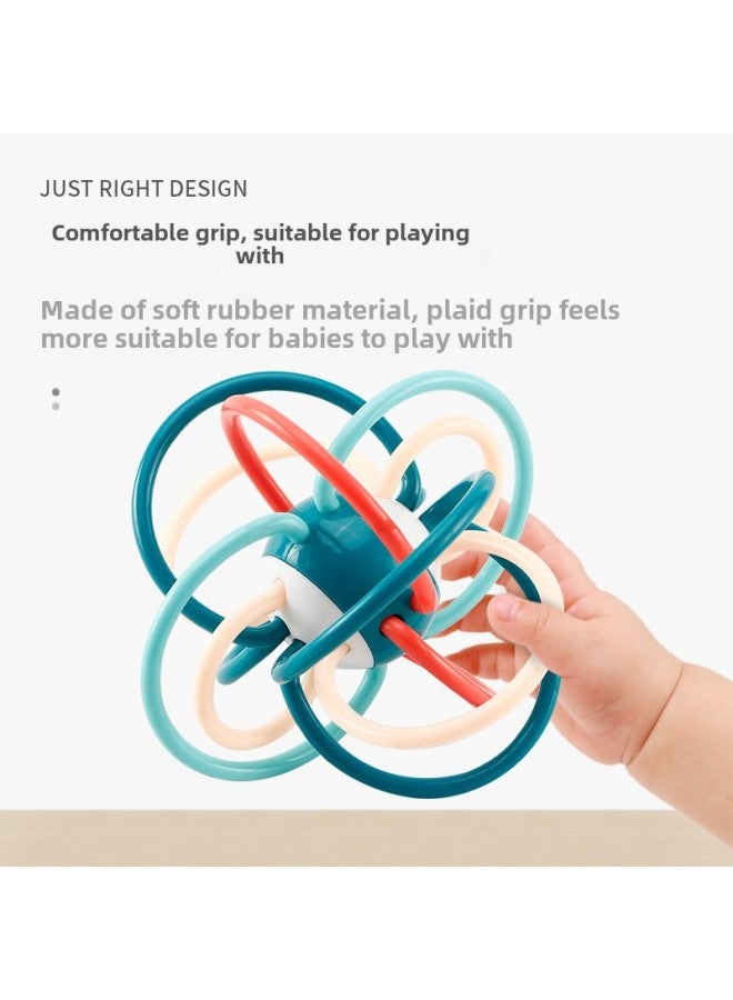 Baby Toys Can Bite 0 Puzzle Early Education Newborn Baby 8 Grasp 3 Months 6 Manhattan Ball Hand Catch The Ball Can Be Boiled-Color:2-piece Venetian Ball Medium + Color Soft Rubber Ball Random Color - Image 4