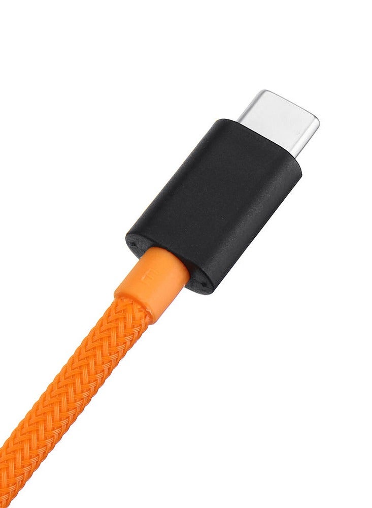CATANES USB Type-C Cable Fast Charge 30W Tangle-Free Nylon Braided 1meter for OnePlus 8/8 Pro/8T/Nord/7/7 Pro/7T/6/6T/6T McLaren Orange/Black - Image 2