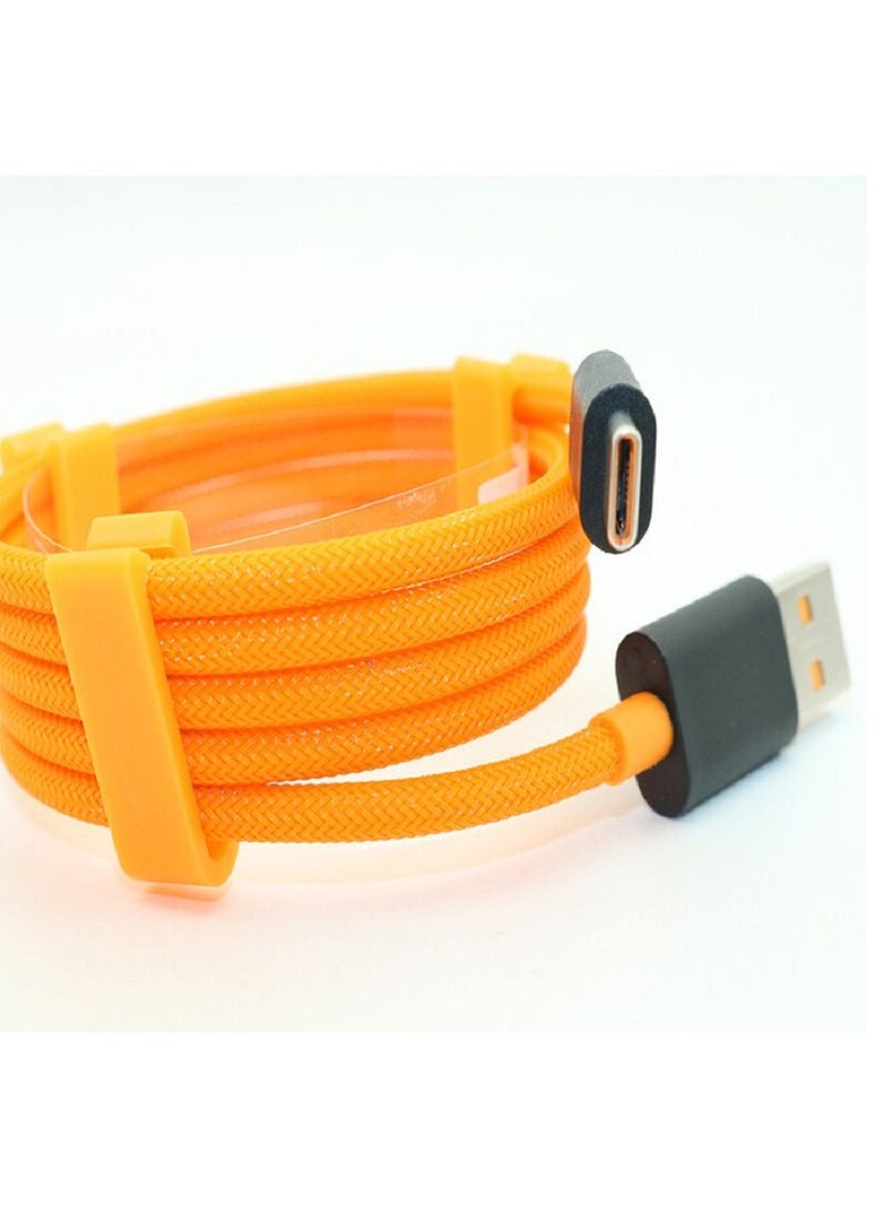 CATANES USB Type-C Cable Fast Charge 30W Tangle-Free Nylon Braided 1meter for OnePlus 8/8 Pro/8T/Nord/7/7 Pro/7T/6/6T/6T McLaren Orange/Black - Image 5