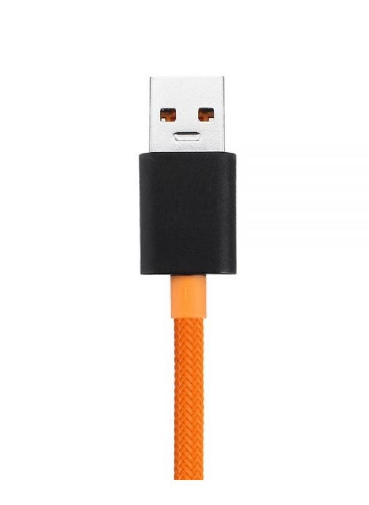 CATANES - USB Type-C Cable Fast Charge 30W Tangle-Free Nylon Braided 1meter for OnePlus 8/8 Pro/8T/Nord/7/7 Pro/7T/6/6T/6T McLaren Orange/Black - Image 1