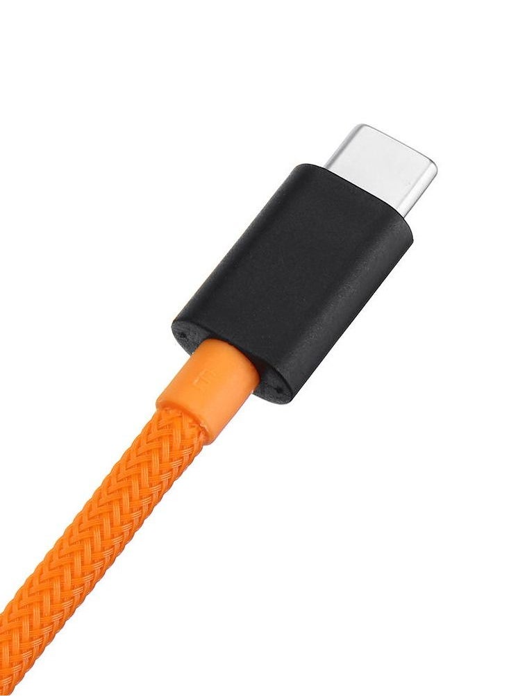 CATANES - USB Type-C Cable Fast Charge 30W Tangle-Free Nylon Braided 1meter for OnePlus 8/8 Pro/8T/Nord/7/7 Pro/7T/6/6T/6T McLaren Orange/Black - Image 1