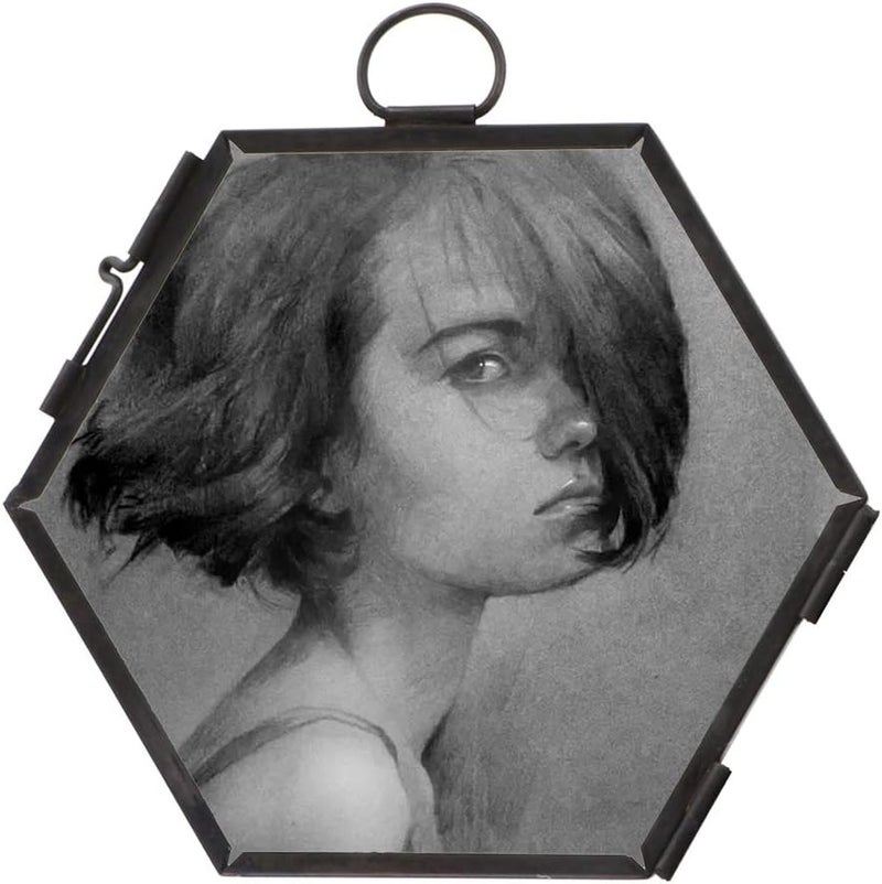 klarako 2Pcs Modern Desk Glass ing for Displaying Artwork Certificate Picture Pressed Item Flower, Black, as described - Image 5