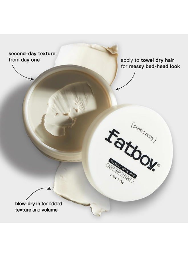 Perfect Putty, Styling Kaolin Clay Putty, Medium Hold for Volume & Texture, Matte Finish, Hair Care for All Hair Types, Flexible Lightweight Formula, Paraben Free, Color Safe, 2.6 Oz