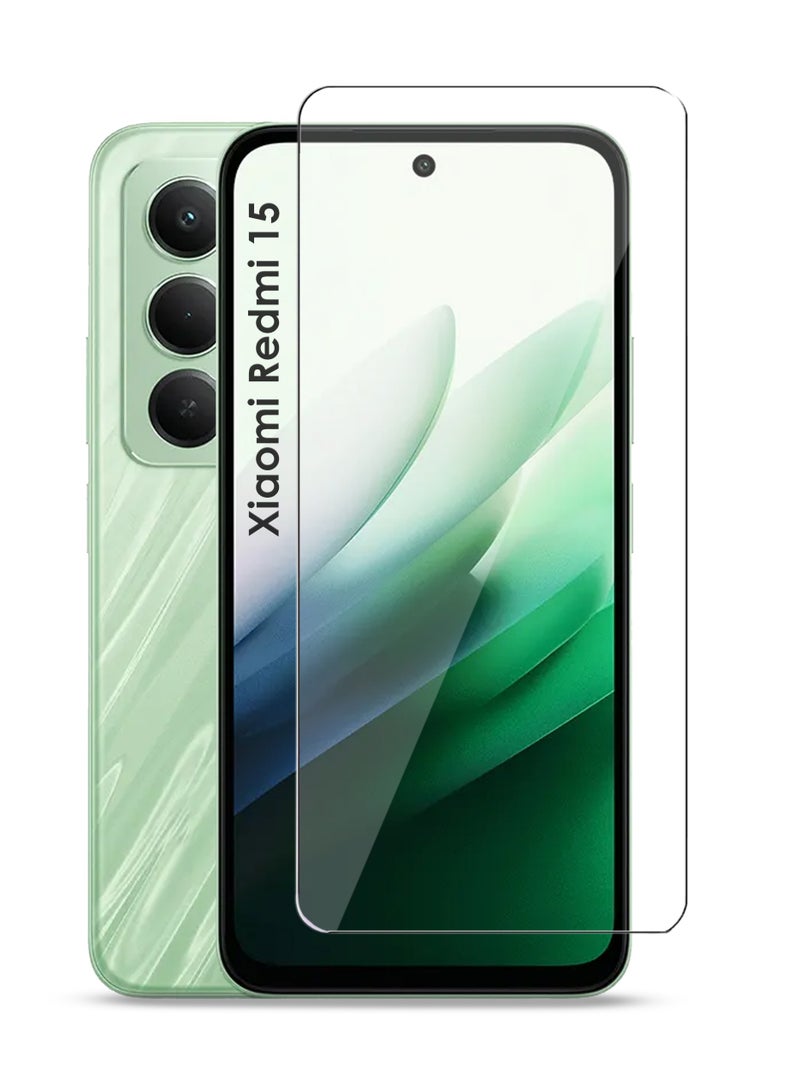 Xiaomi Redmi 15 5G Tempered Glass Screen Protector - High Transparency, Delicate Touch, Anti-Explosion, Smooth Arc Edges, Easy Installation, Screen Protector for  Xiaomi Redmi 15 - Image 1