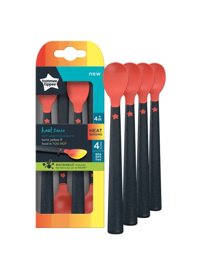 Tommee Tippee UK Tommee Tippee - Heat Sense Soft Weaning Spoon (Pack of 4) - Image 2